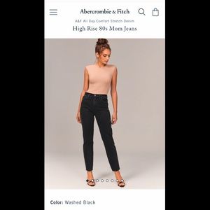 Abercrombie High Rise 80’s Mom Jeans Size 27 Short